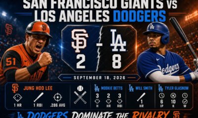san francisco giants vs dodgers match player stats
