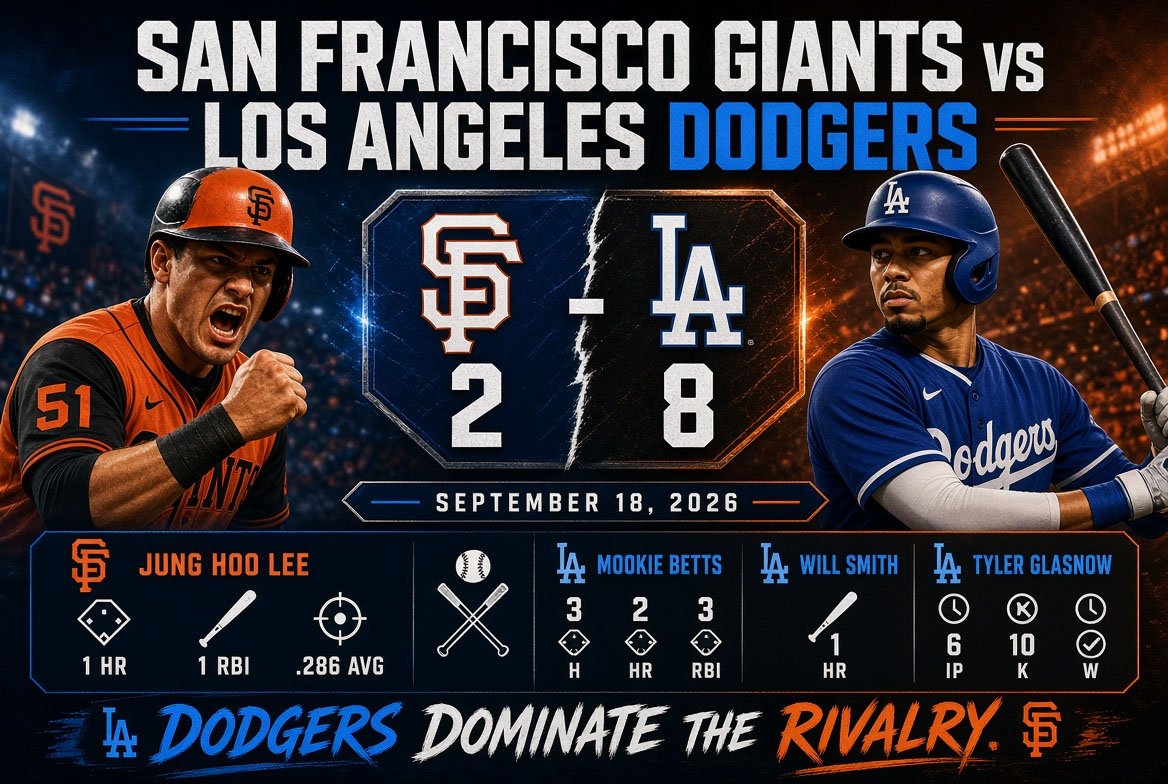 san francisco giants vs dodgers match player stats