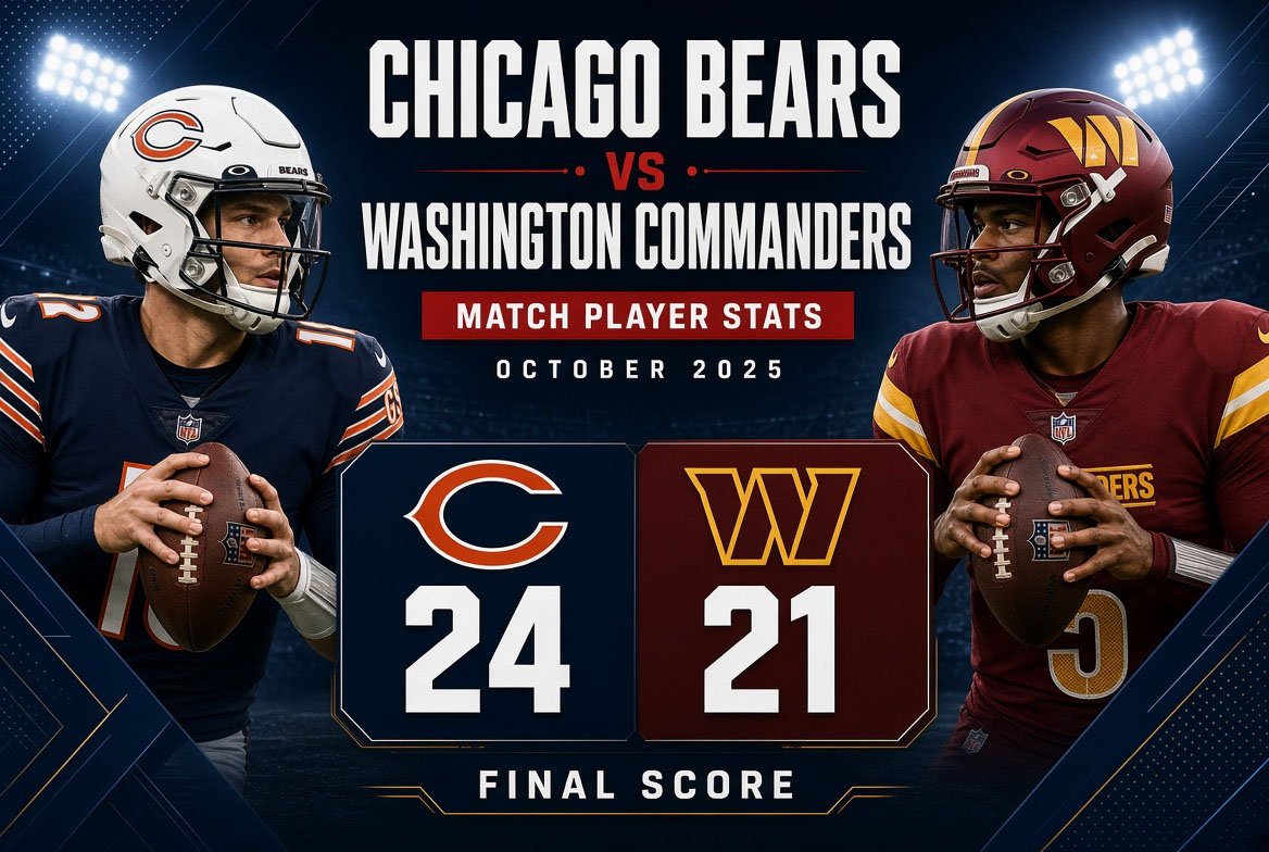 Chicago Bears vs Washington Commanders Match Player Stats